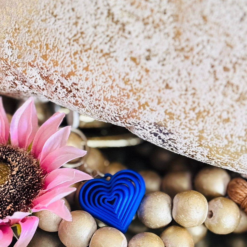 💙✨ 3D PRINTED HEART KEYCHAIN ✨💙