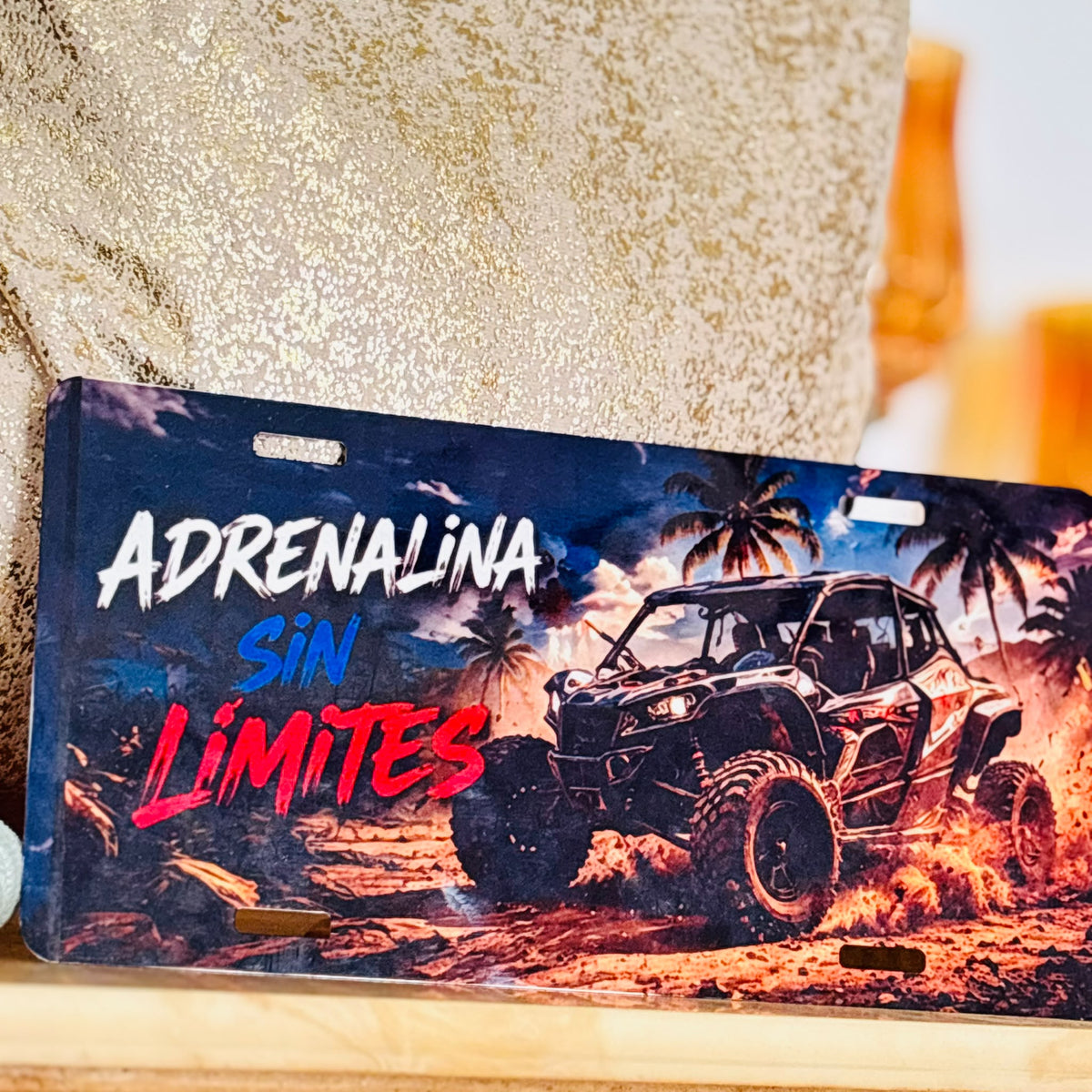 🔥🏁 ADRENALINA SIN LÍMITES – ALUMINUM LICENSE PLATE 🏎️🔥
