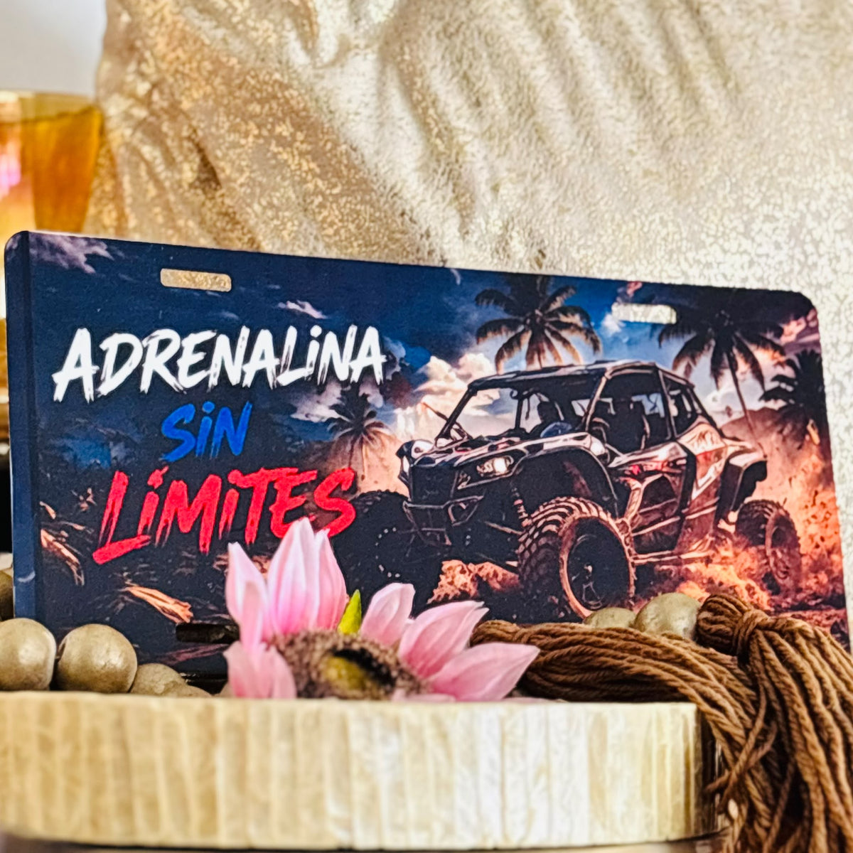 🔥🏁 ADRENALINA SIN LÍMITES – ALUMINUM LICENSE PLATE 🏎️🔥