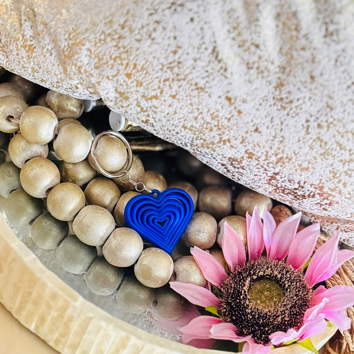 💙✨ 3D PRINTED HEART KEYCHAIN ✨💙