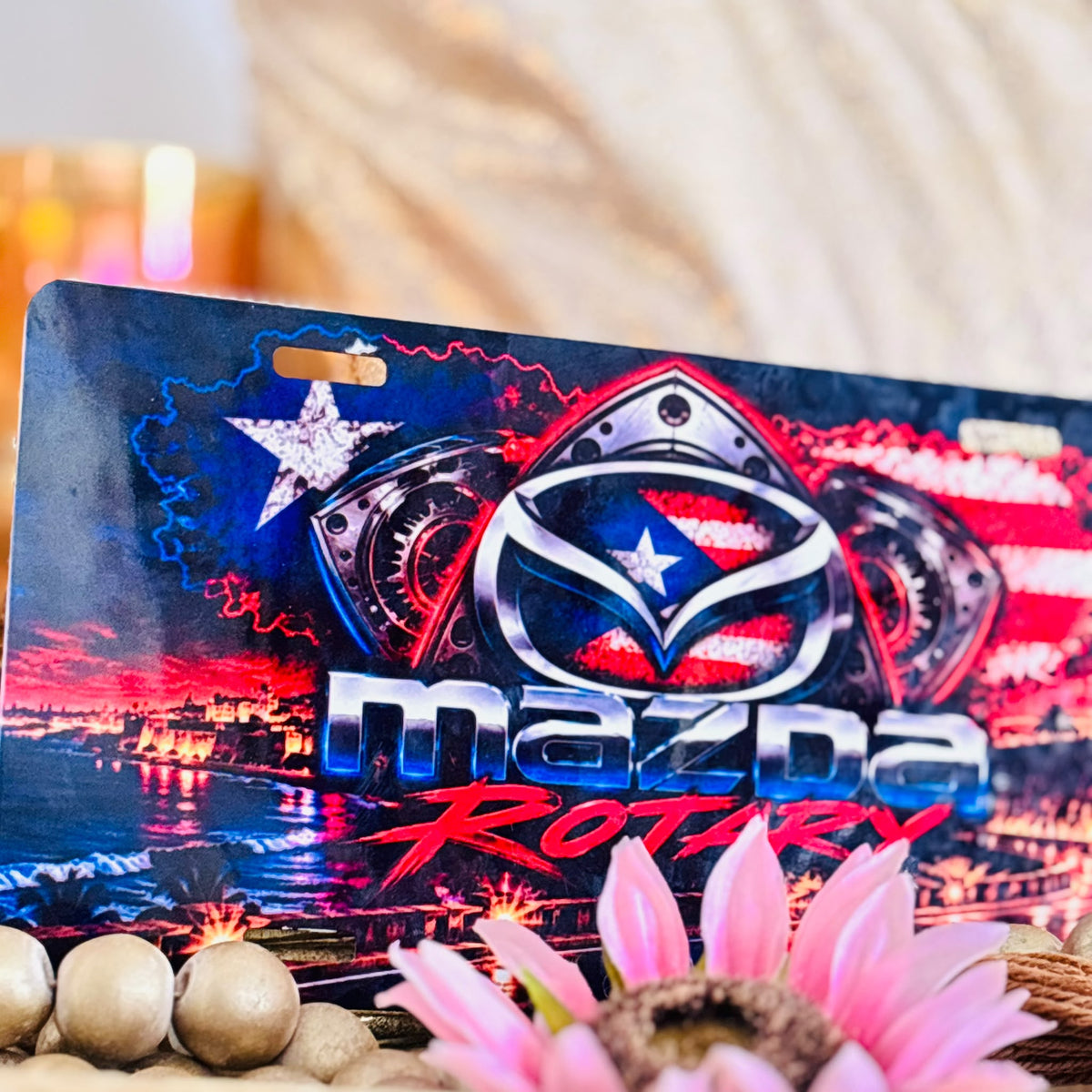 🔥🇵🇷 MAZDA ROTARY – ALUMINUM LICENSE PLATE 🏎️🔥