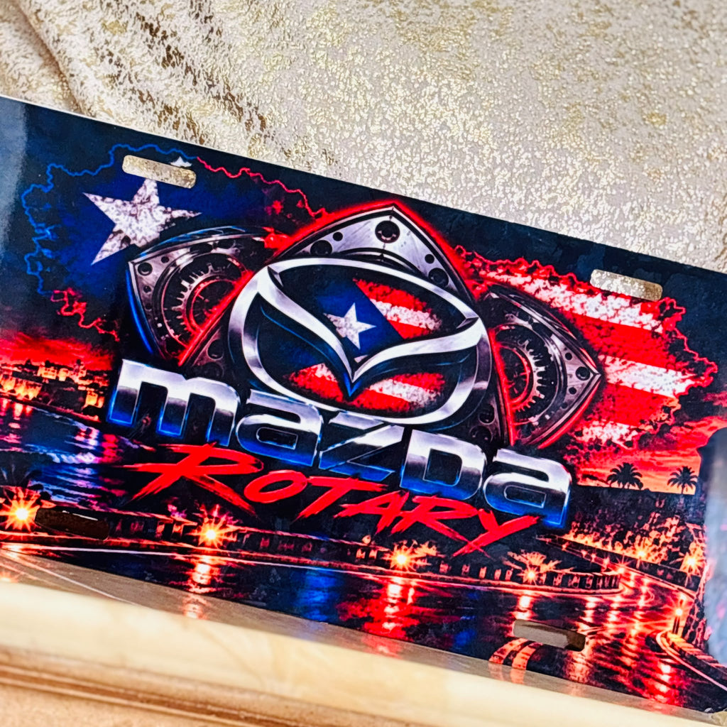 🔥🇵🇷 MAZDA ROTARY – ALUMINUM LICENSE PLATE 🏎️🔥